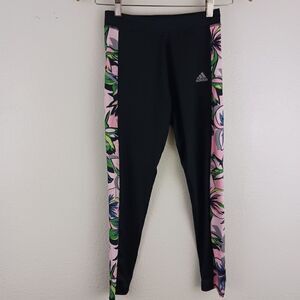 Adidas aeroready side print leggings size 14